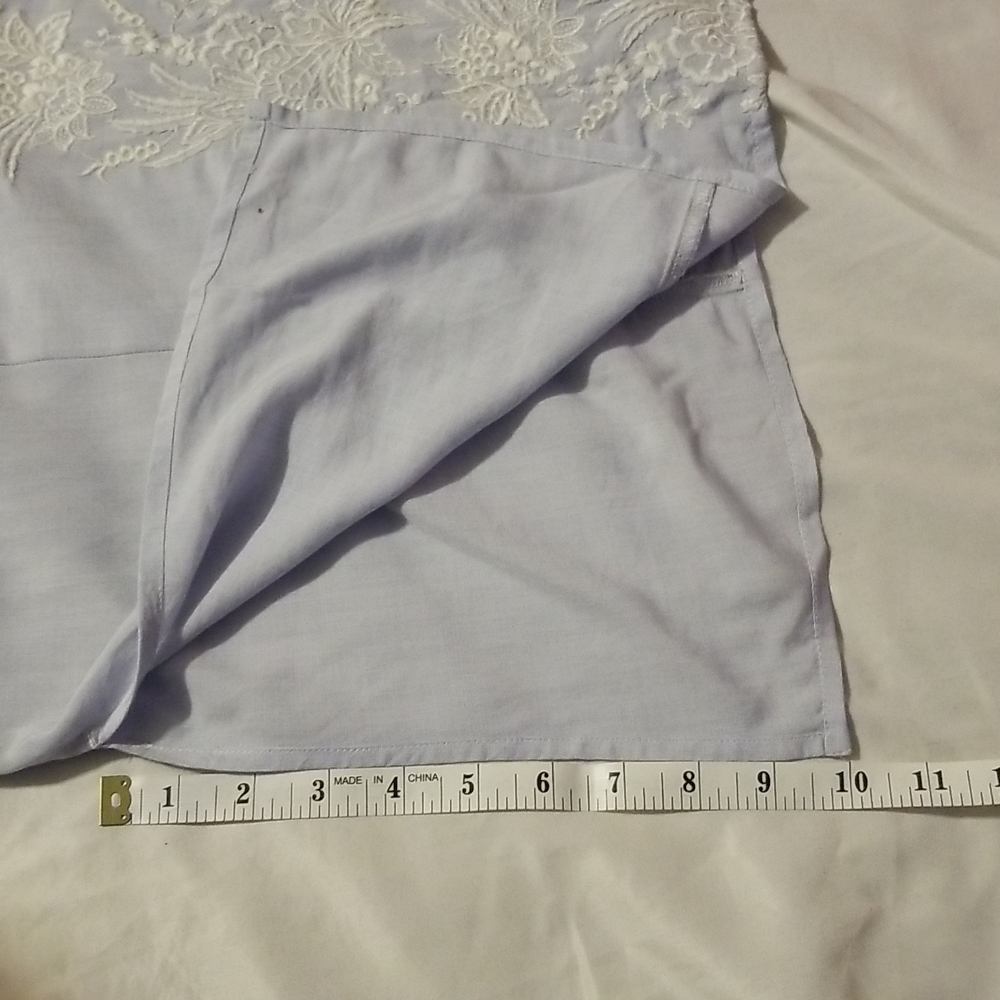J. Jill light blue Duster Tunic w/floral Embroidery 🪞 - Picture 9 of 12